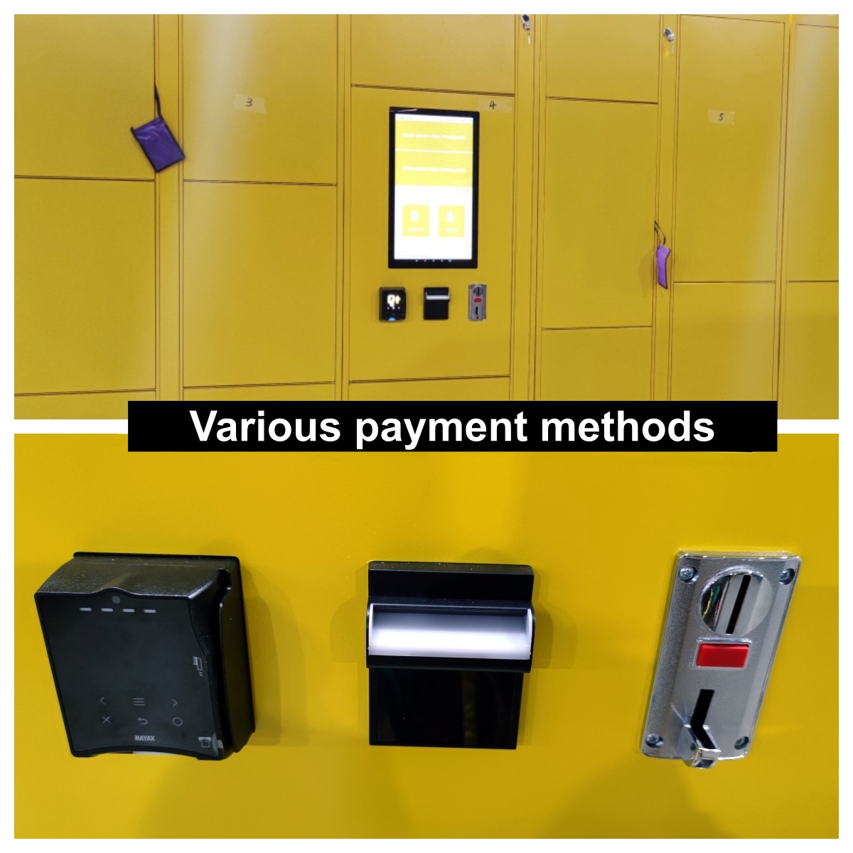 Smart luggage locker payment methods