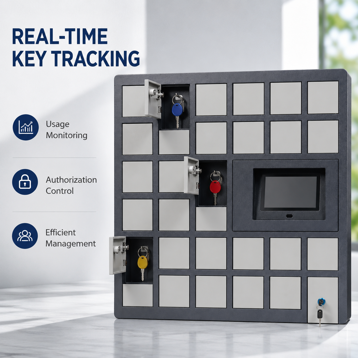 Wall Mounted Key Management Locker - Front View