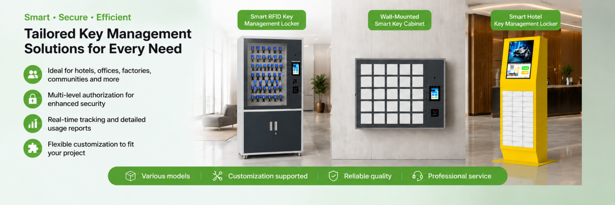 Smart key management cabinet services