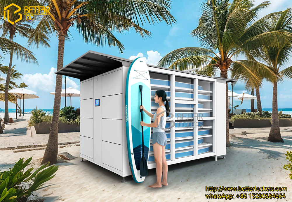 smart paddle board rental lockers