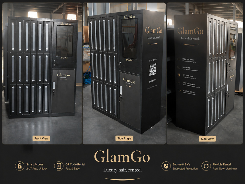 smart wig rental cabinet kiosk