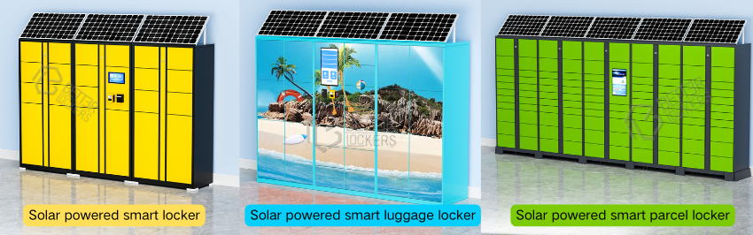 solar porwered smart electronic locker 